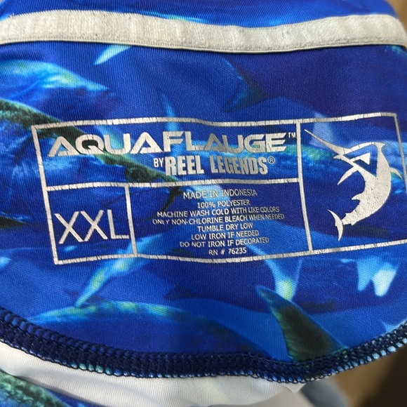 NWOT Reel Legends Aquaflage fishing shirt Awesome Fish All Over Graphics | XXL - Picture 7 of 8